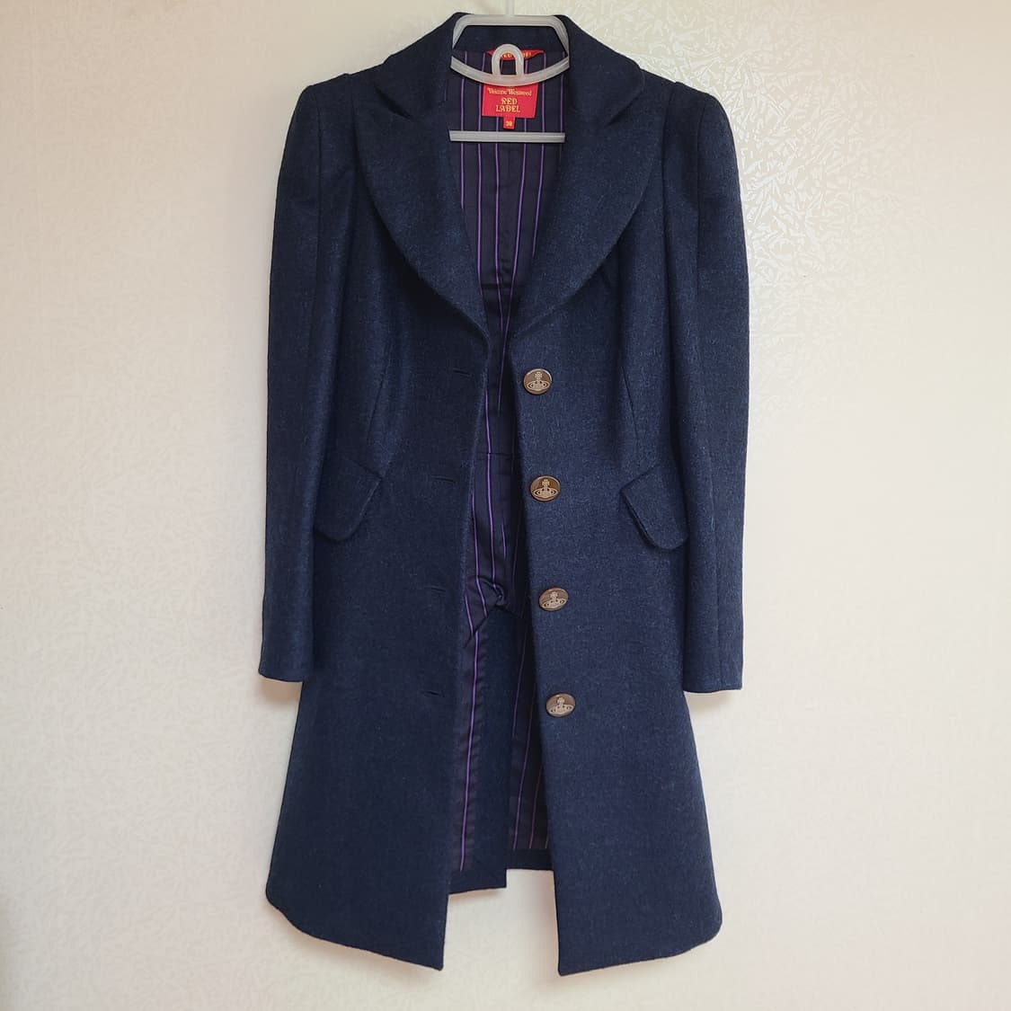 (38 새제품급) 비비안 웨스트우드  ORB버튼 알파카 울 코트 상품이미지1