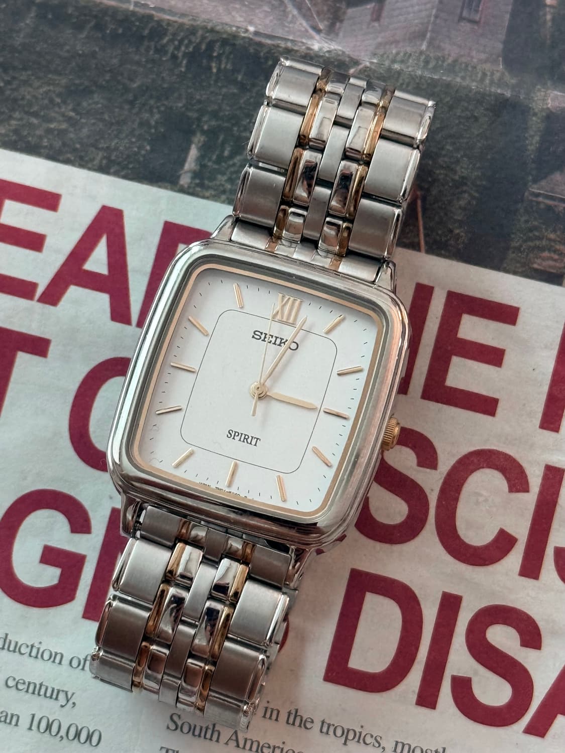 Seiko 세이코 SPRIT 콤비 스퀘어 쿼츠 상품이미지1
