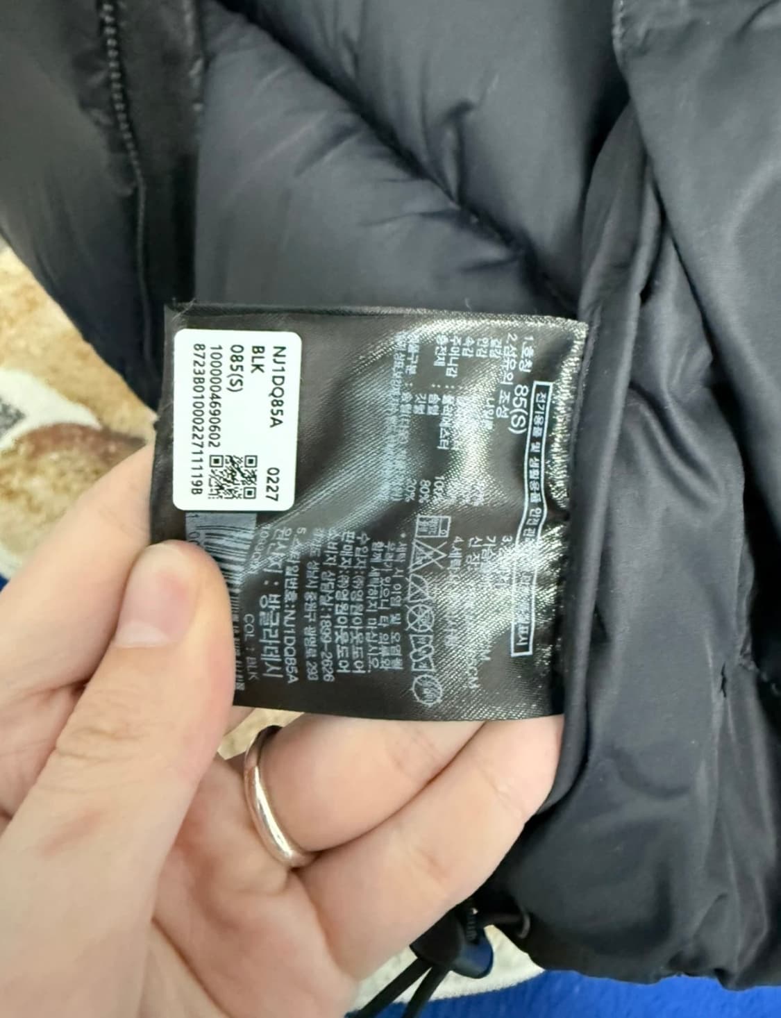 노스페이스 여성 눕시 패딩 블랙 S(85) 상품이미지3