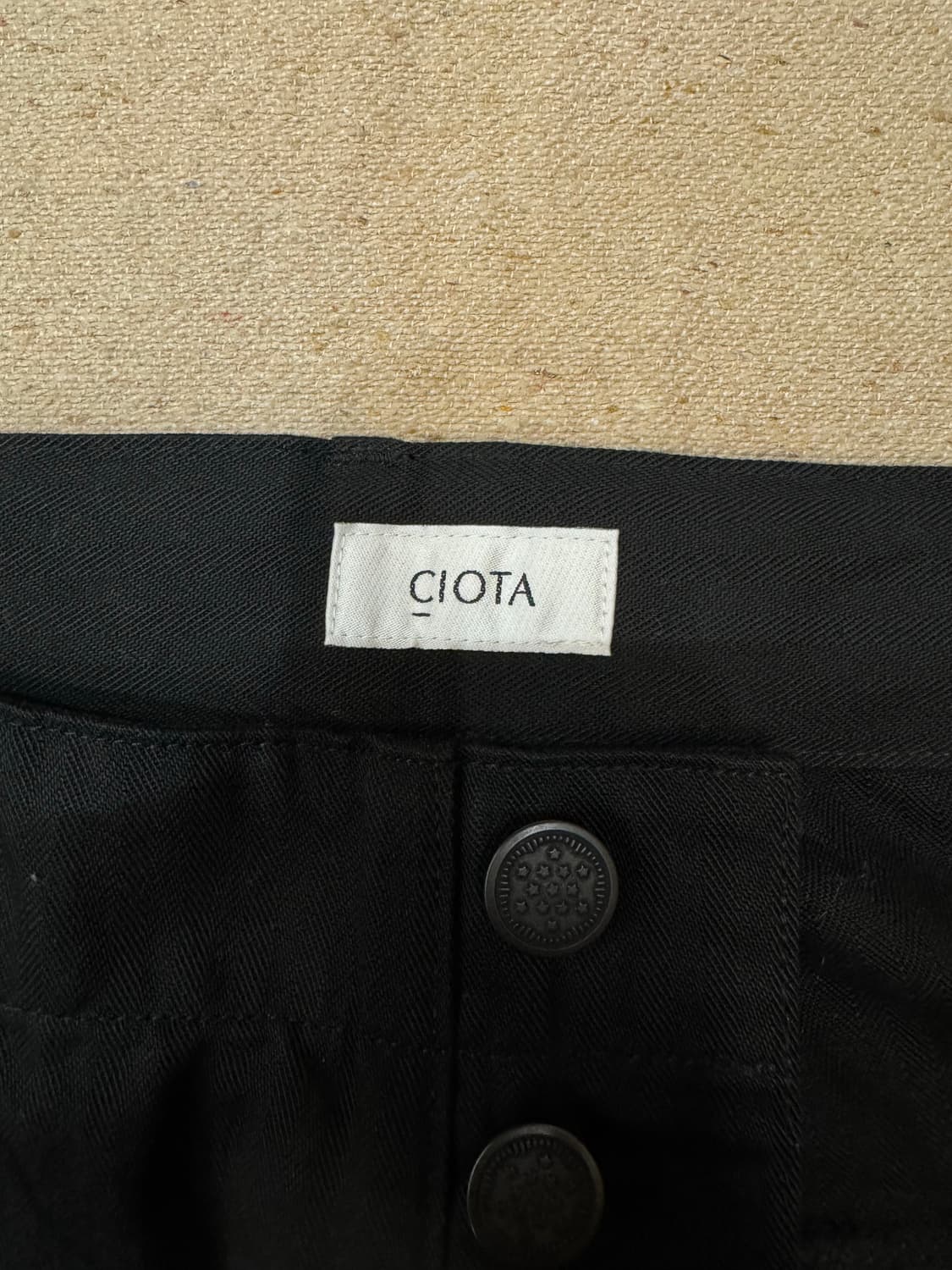 [5][32] 시오타 헤링본 베이컨 팬츠 블랙 상품이미지3