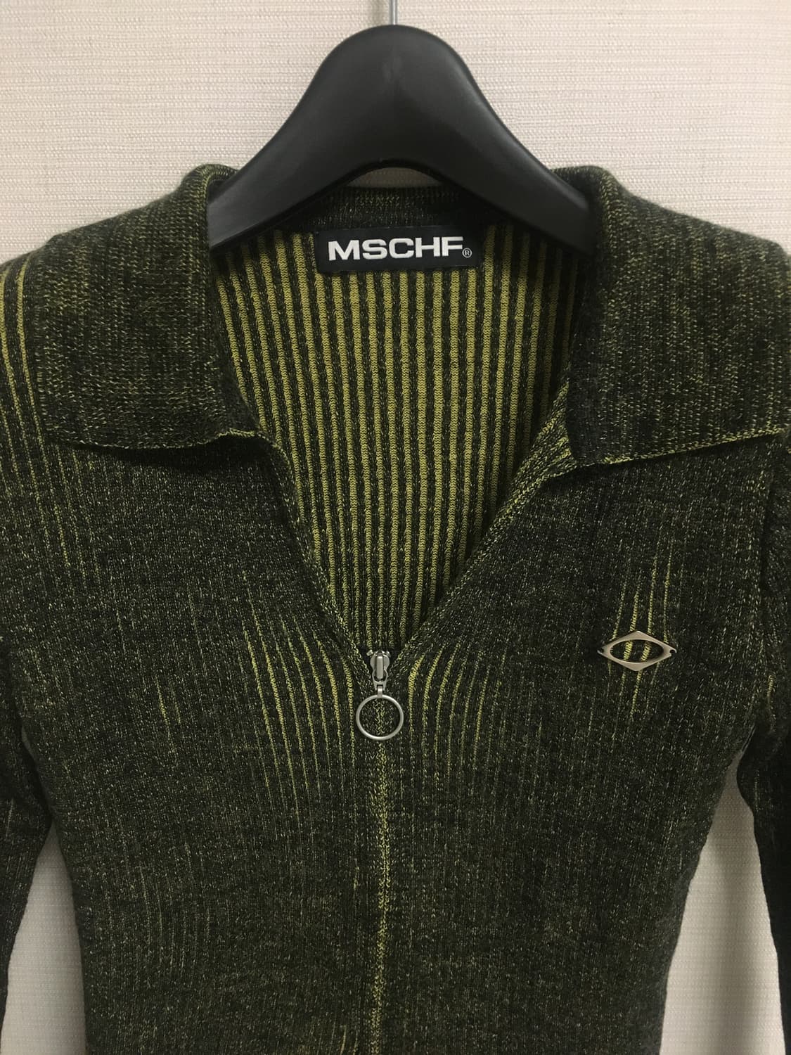 미스치프 니티드 롱 슬리브 셔츠 그린 S 상품이미지2