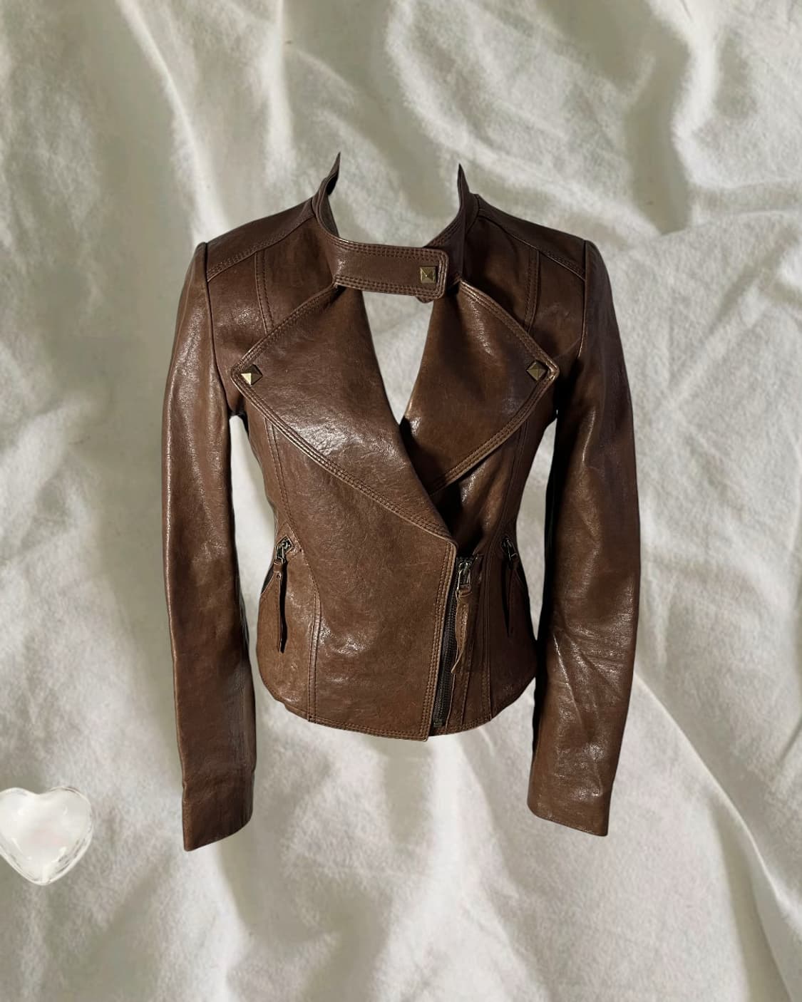 Leather . 스터드 램스킨 자켓 상품이미지1