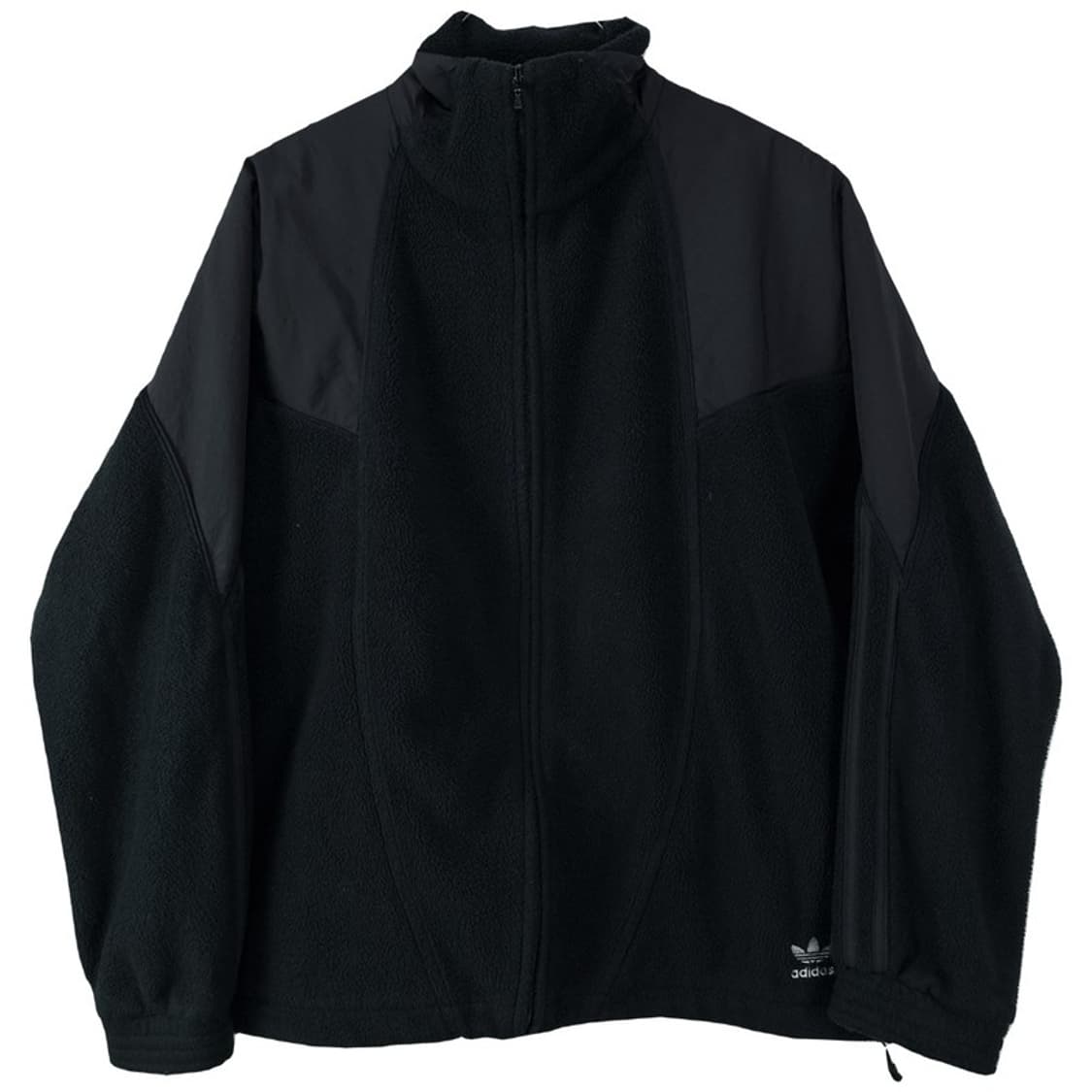[아디다스] 불꽃 로고 쉐르파 오버핏 뽀글이 집업 자켓 블랙 M18284 상품이미지2