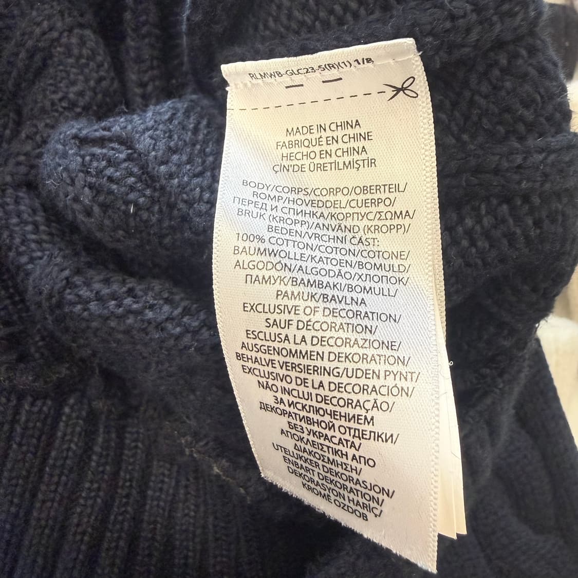 L 폴로랄프로렌 네이비 케이블 니트 상품이미지5