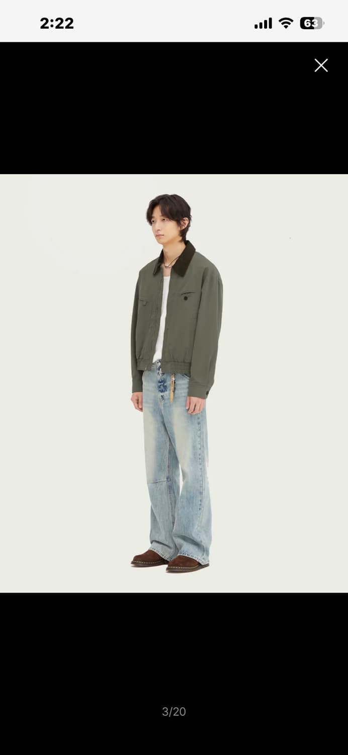 인템포무드 루프 포켓 워크 자켓 카키 상품이미지2