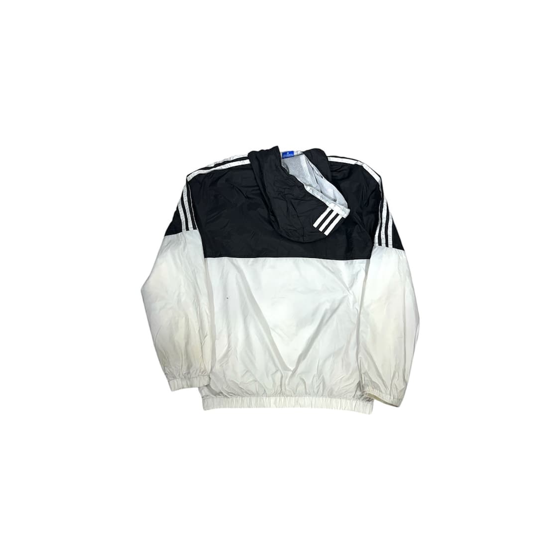 아디다스 블랙 화이트 삼선 후드 바람막이 자켓 M 상품이미지6