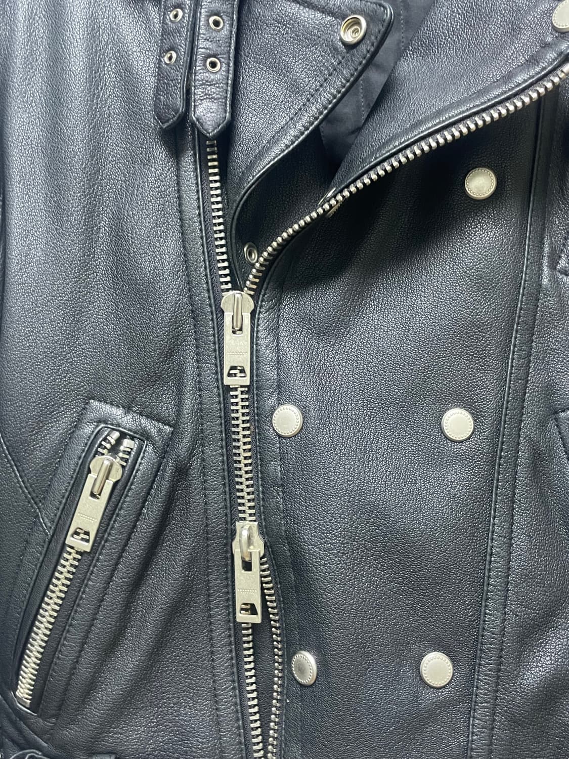 버버리 st 가죽 더블라이더 자켓 M 상품이미지3