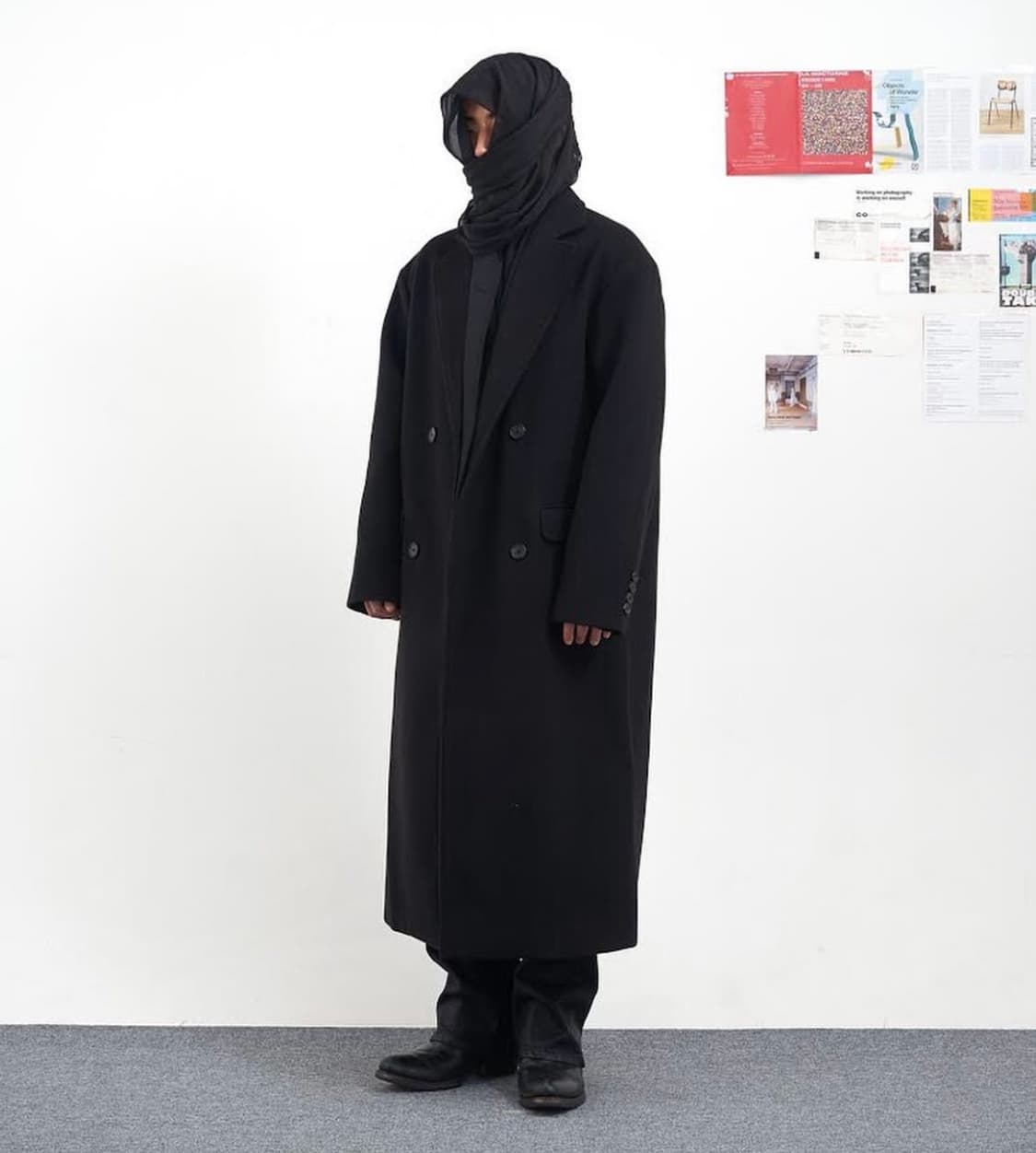 Object Service 더블 브레스티드 울 코트 상품이미지1