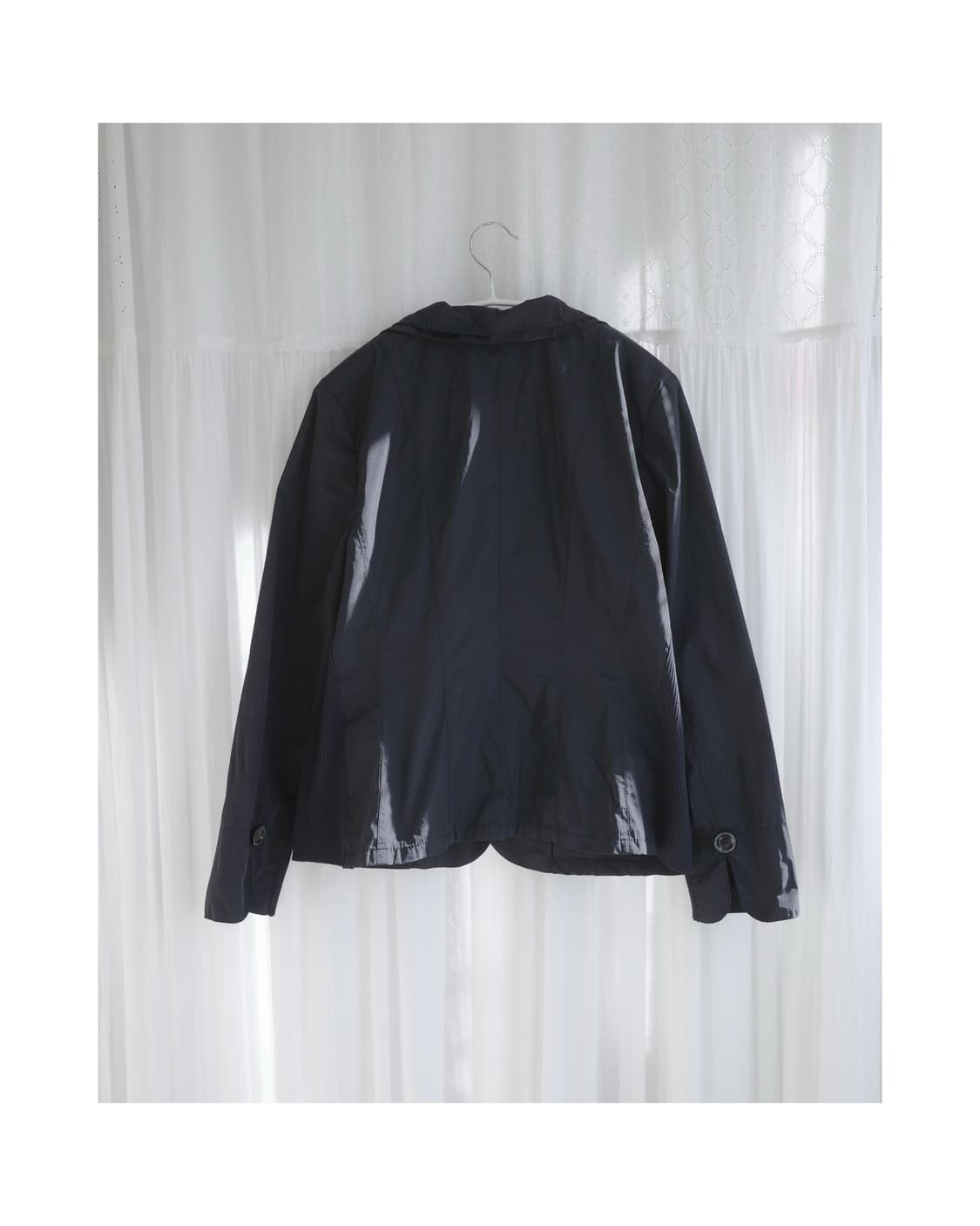 Navy round collar jacket 상품이미지2