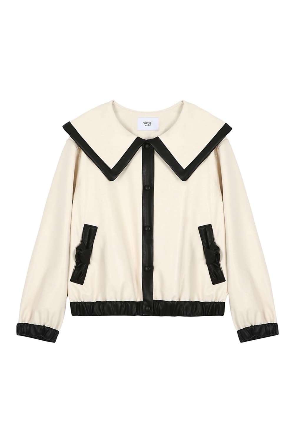 쟈니헤잇재즈 에코 레더 점퍼 아이보리 [임수향, 박하선 착용] 상품이미지1