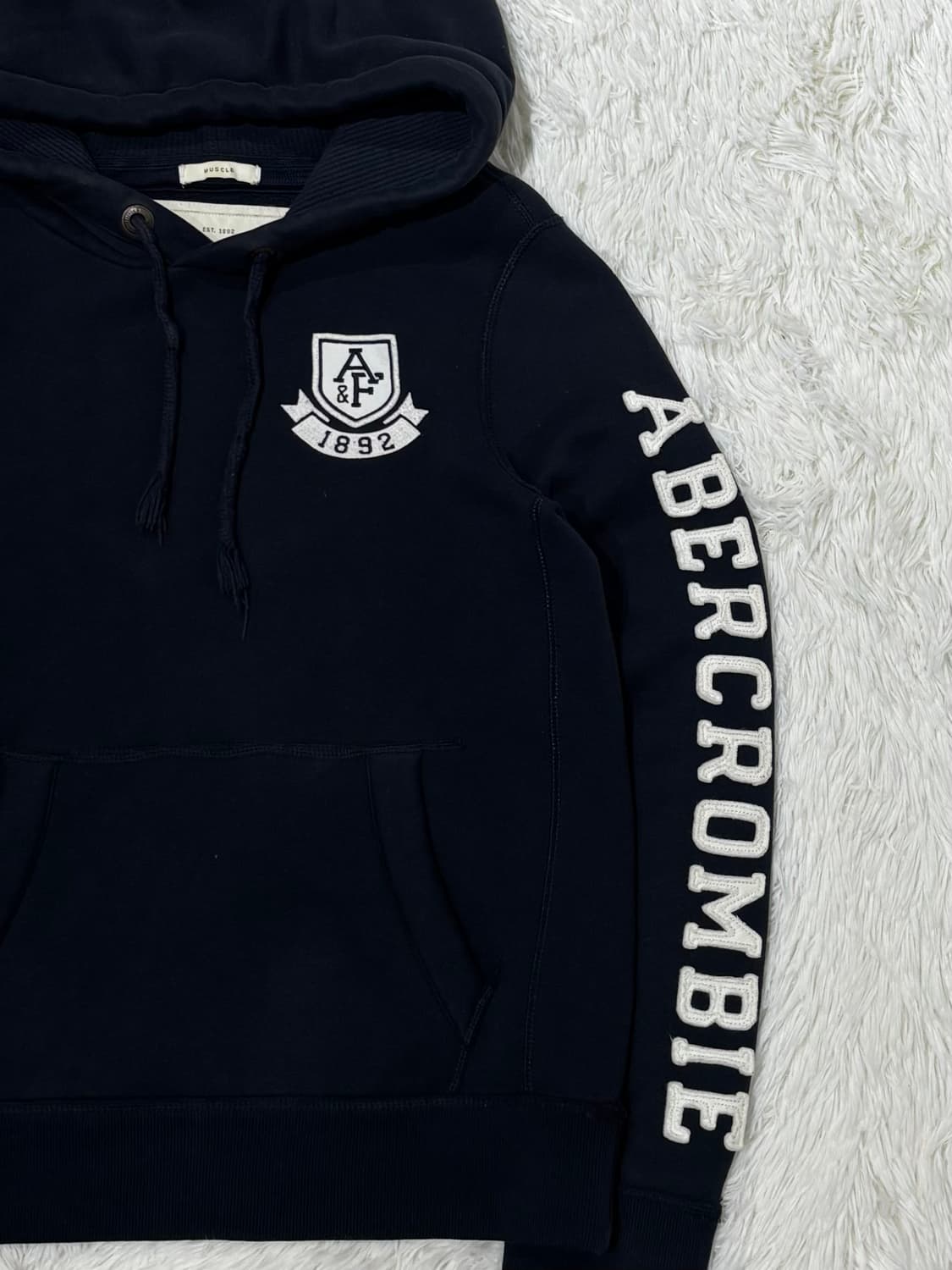 아베크롬비 블랙 사이드로고 후드 상품이미지5