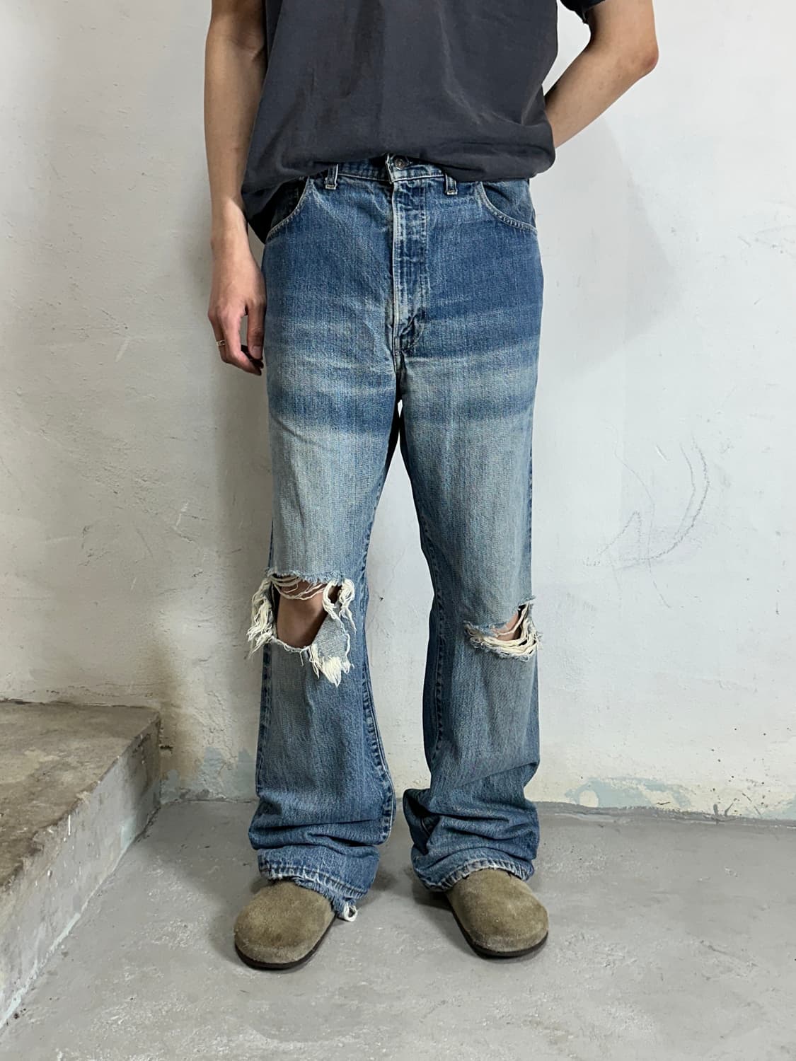 80's USA 빈티지 리바이스 517 오렌지탭 체인스티치 상품이미지3