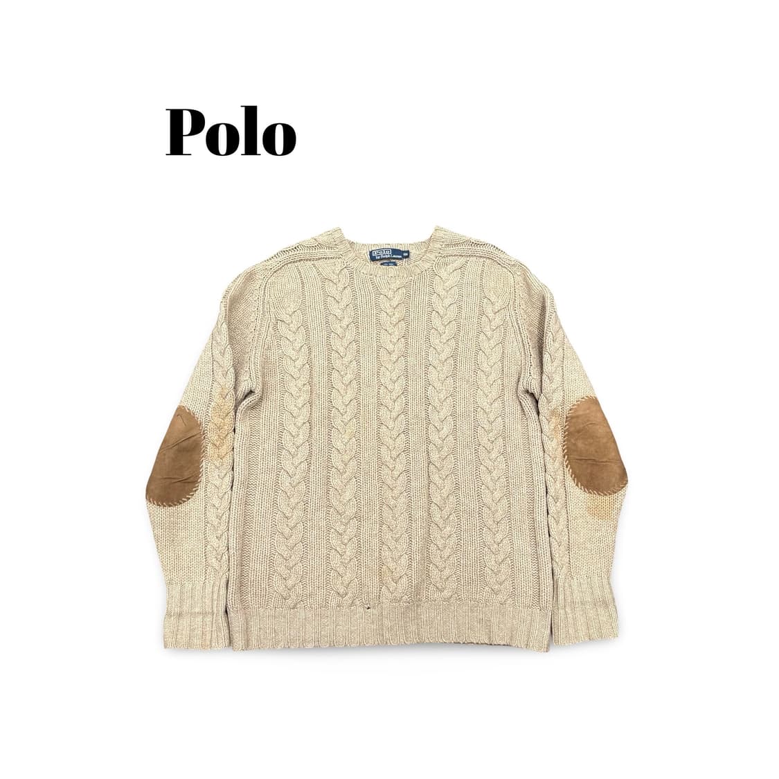 (100)폴로앨보패치니트 상품이미지1