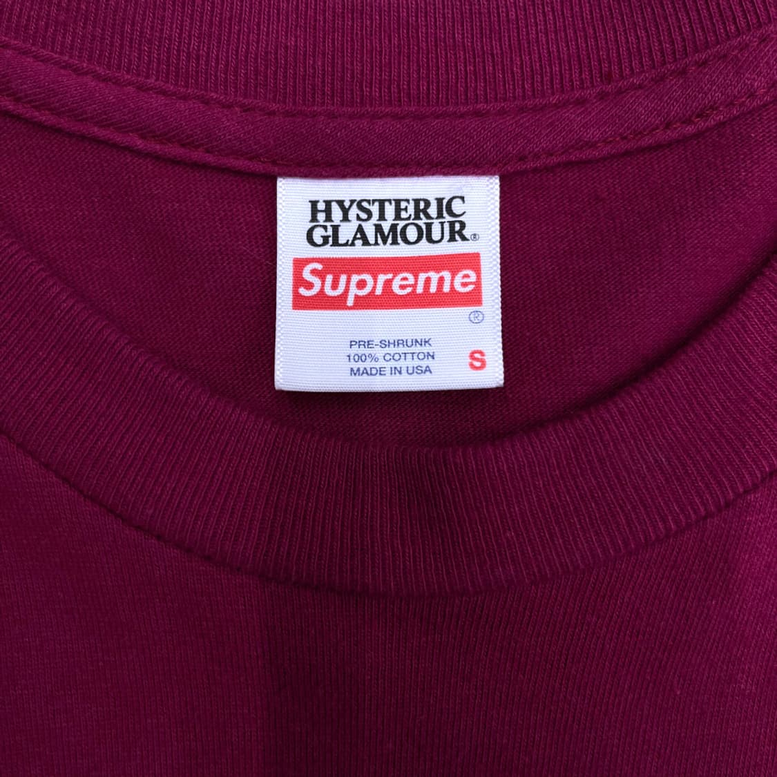 히스테릭글래머 x 슈프림 펑크맛 프린팅 와인 롱슬리브 S 상품이미지6