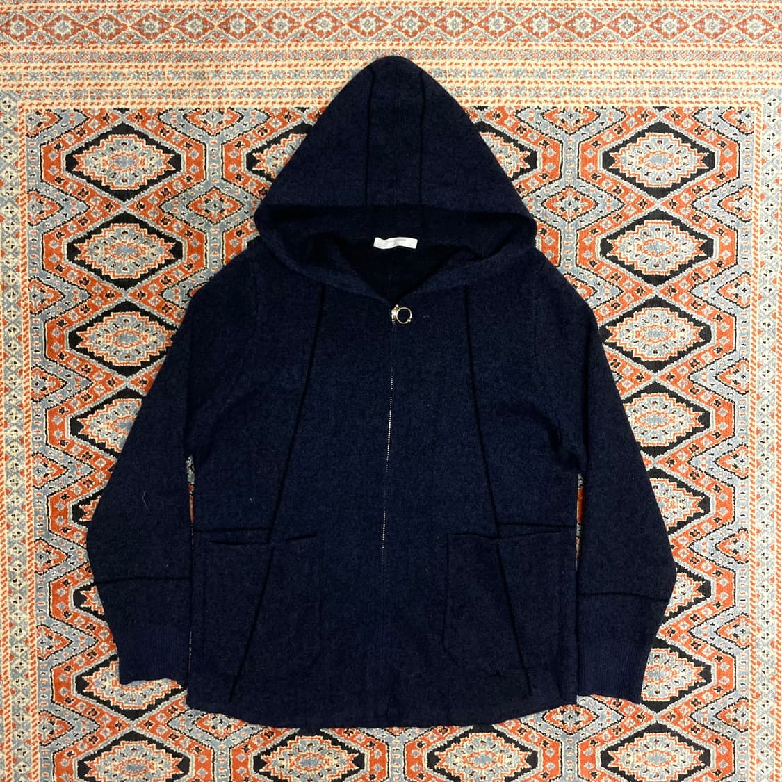 아놀드바사니 네이비 니트 후드집업 여성90 상품이미지1