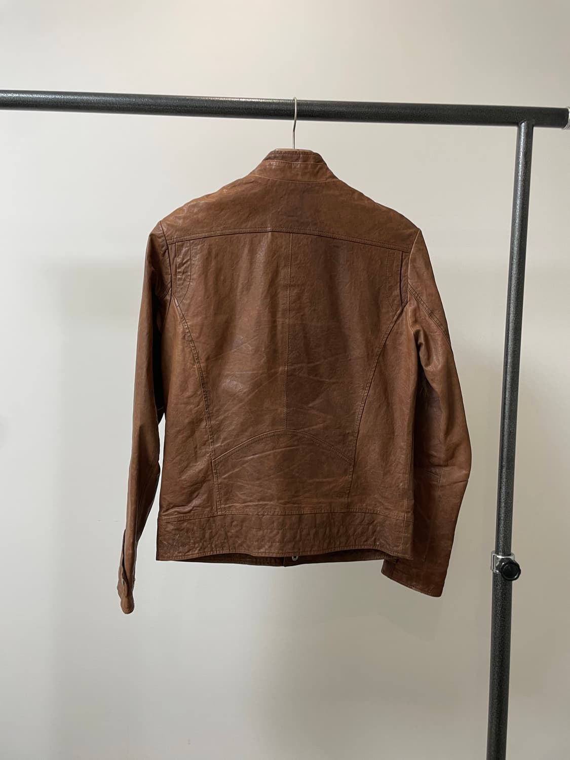 (M) Guess 게스 브라운 램스킨 양가죽 자켓 상품이미지4