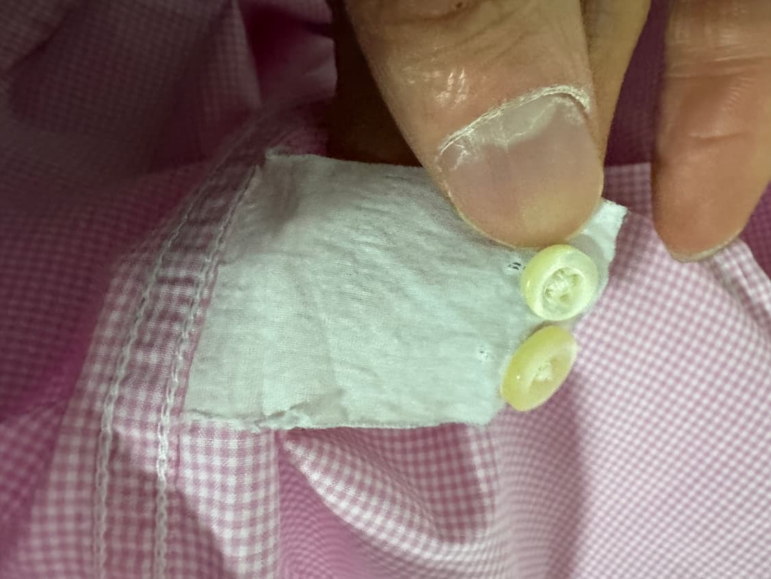 헤지스 hazzys 핑크 긴팔 체크 셔츠 L~XL 상품이미지4