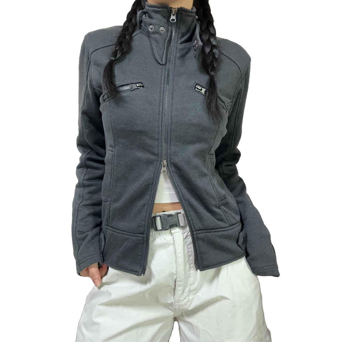 차콜 투웨이 와투케 집업 상품이미지2