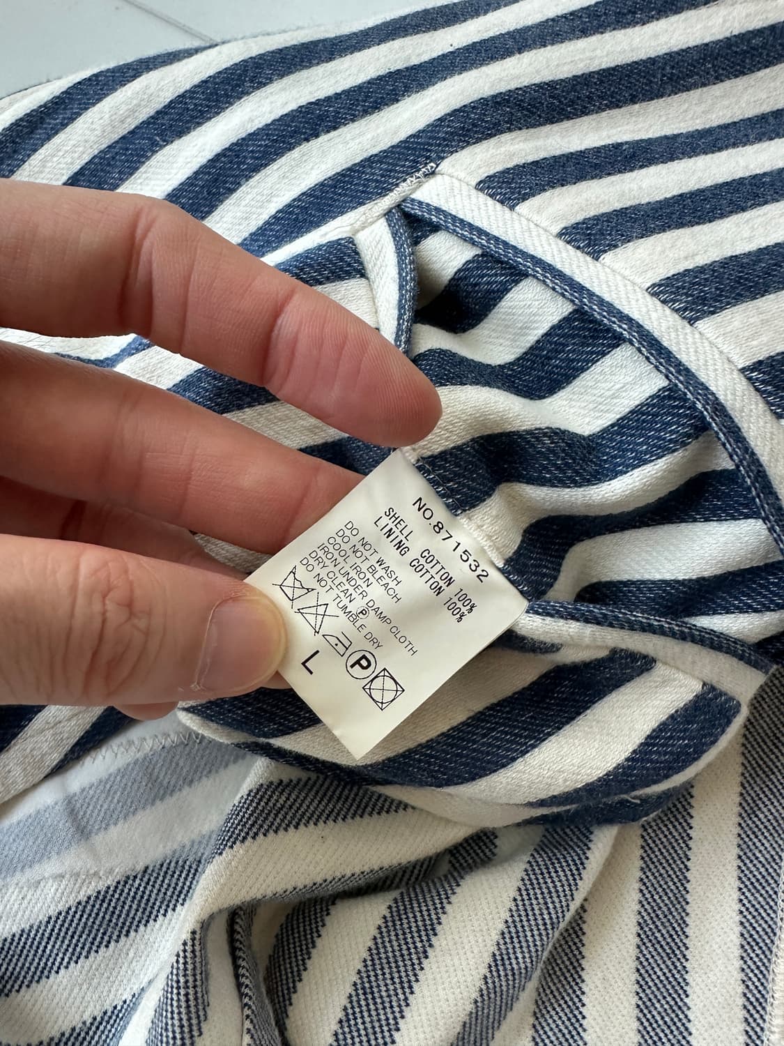 하버색 스트라이프 자켓 상품이미지7