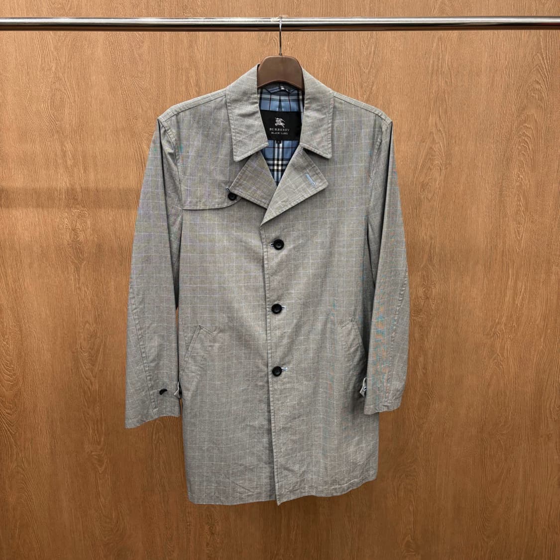 버버리 블랙 라벨 트렌치 코트 테일러드 카라 사선 포켓 디테일 그레이 상품이미지2