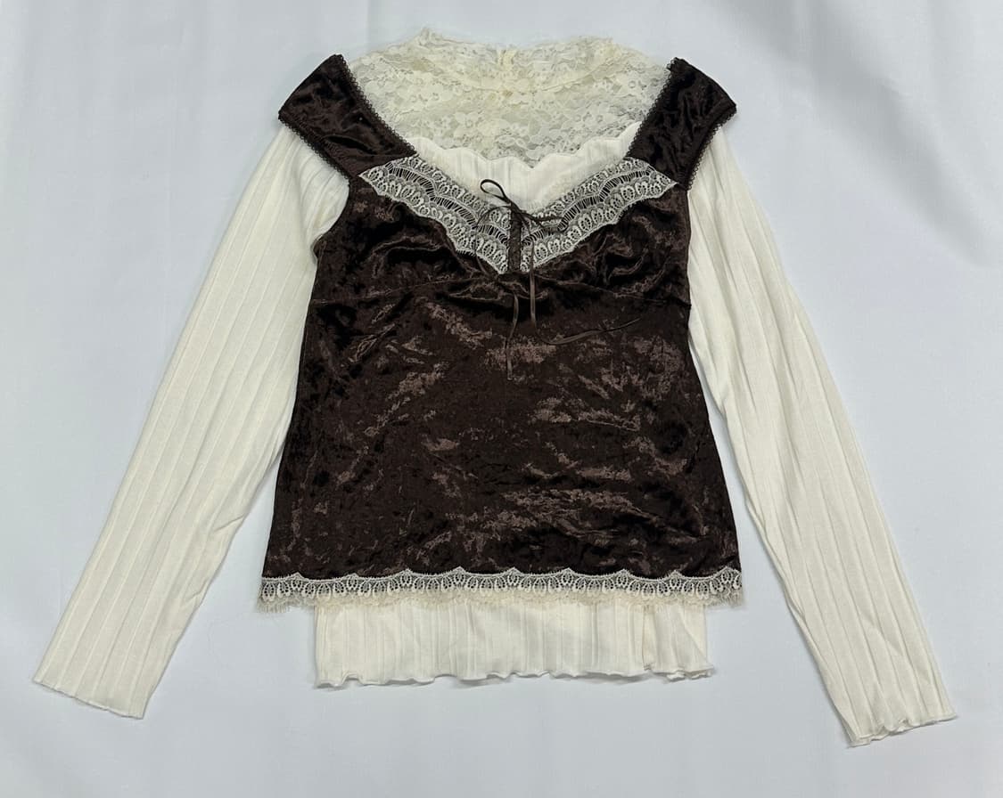 🧸쇼콜라의 마계 외출복 코디세트🧸 라떼갸루 히메 러블리 니트 스커트 상품이미지4