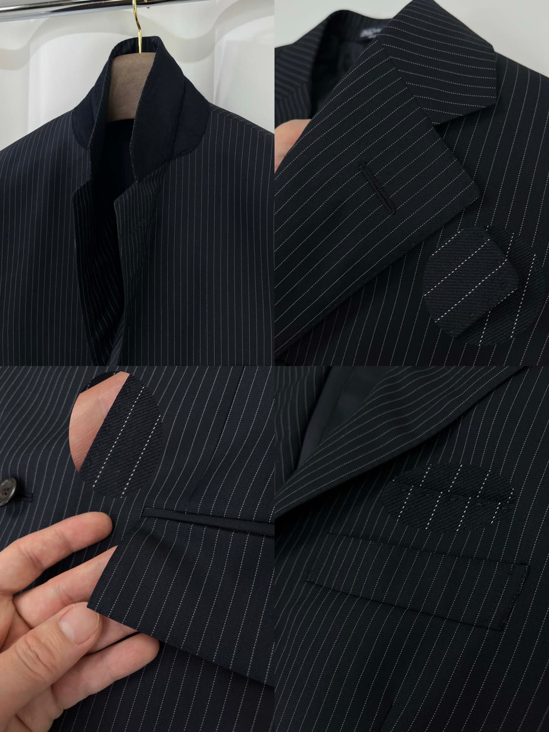 폴로 랄프로렌 꼬르넬리아니 이태리 사르토 버진울 핀스트라이프 수트자켓 상품이미지7