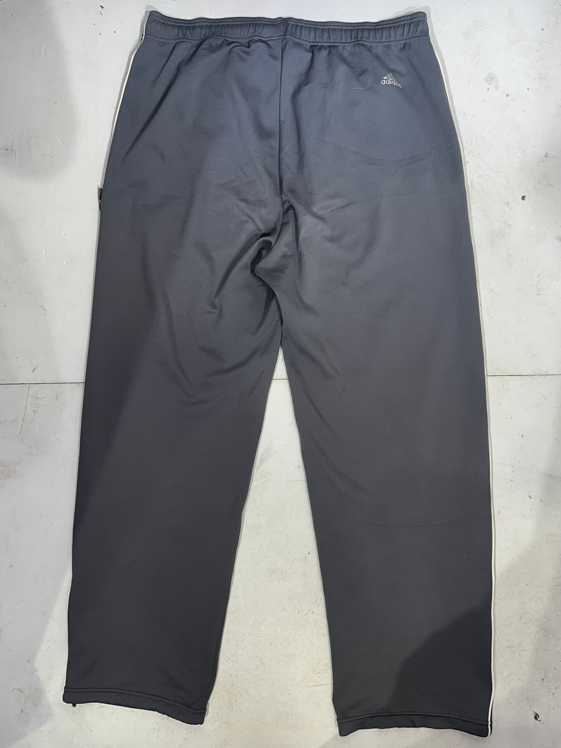 아디다스 차콜 와이드 화이트 사이드 라인 벌룬핏 추리닝 바지 L 상품이미지5