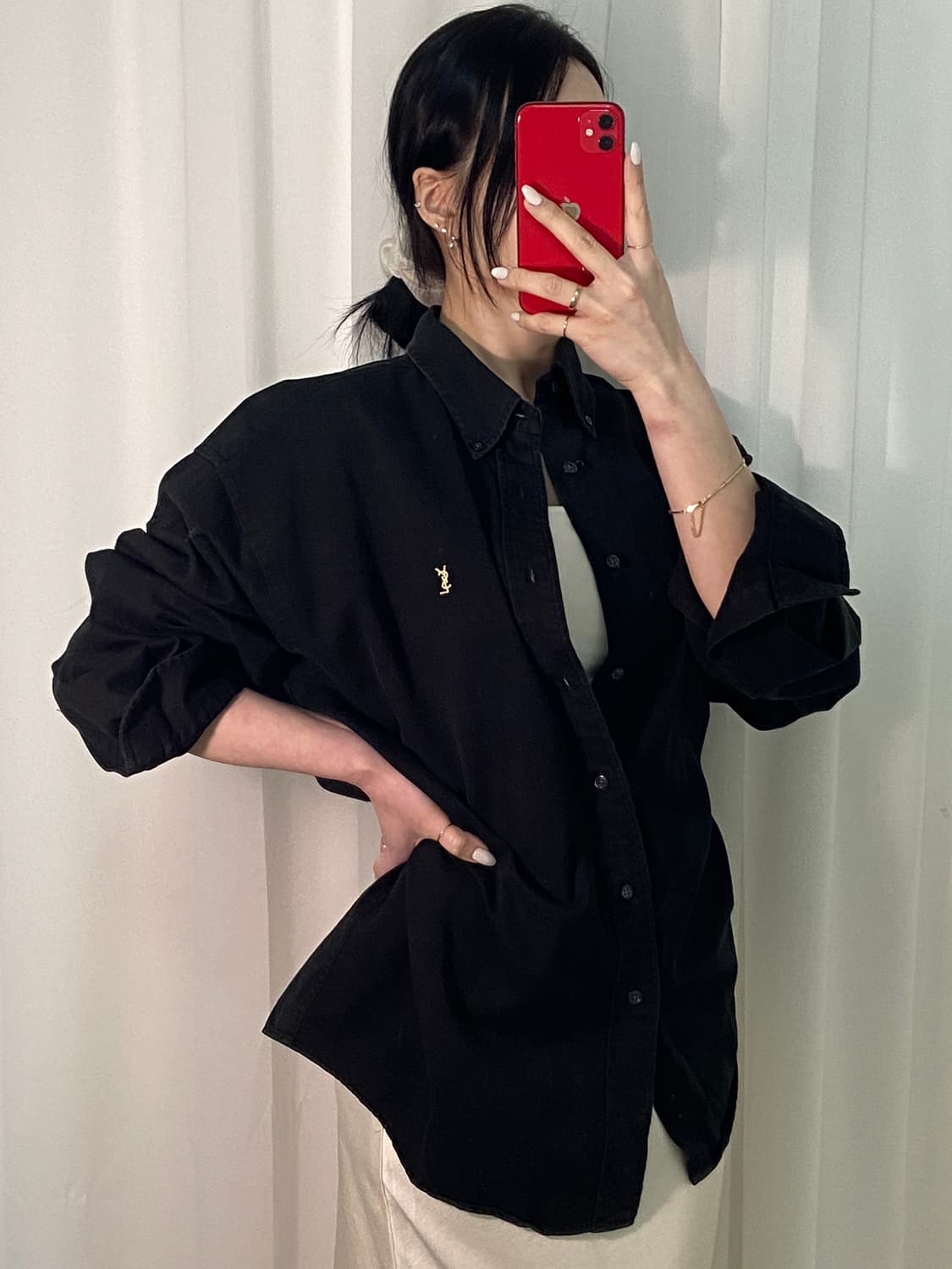 입생로랑 YSL 코튼 셔츠 상품이미지2