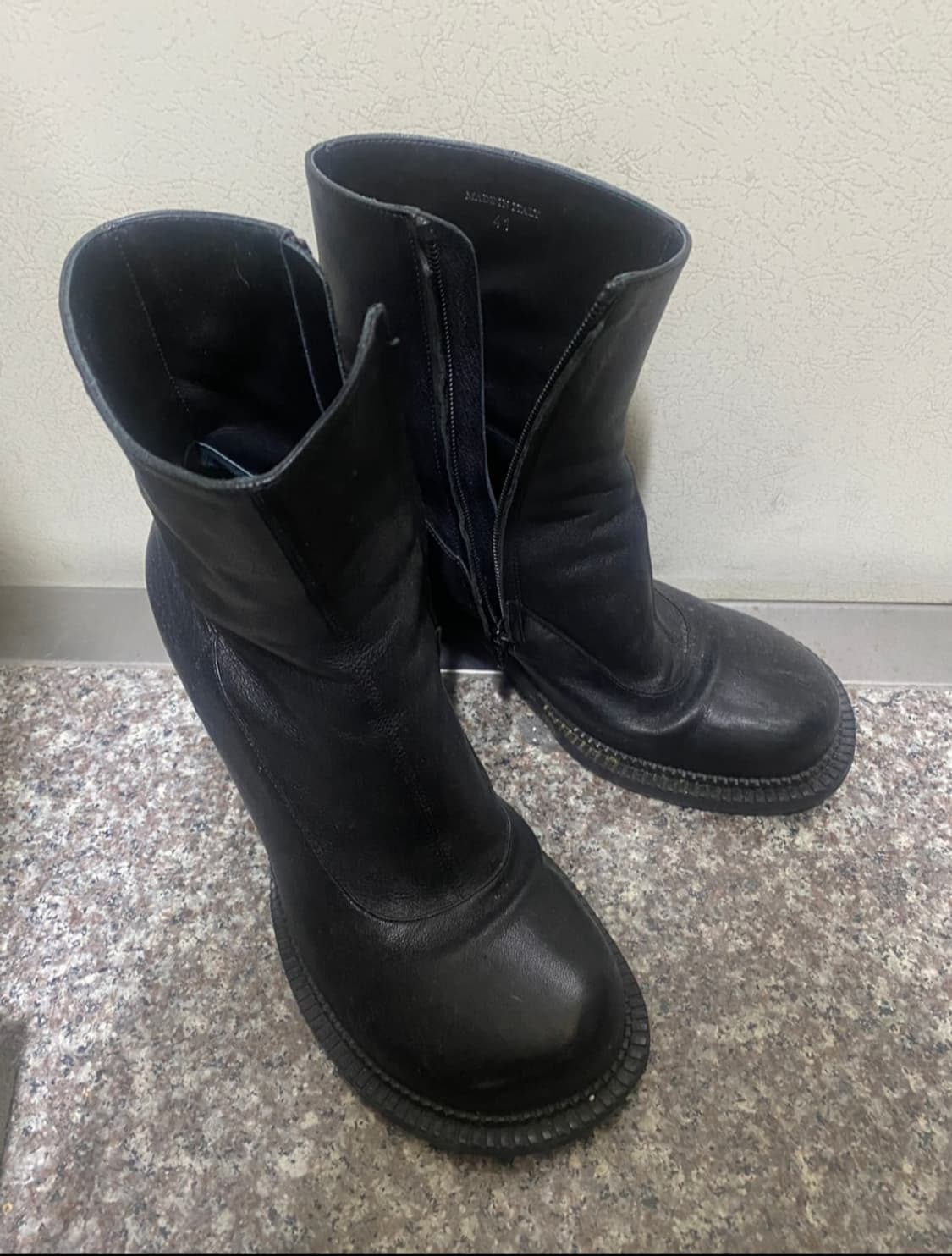 마르지엘라 청키 힐 앵클 부츠 상품이미지2