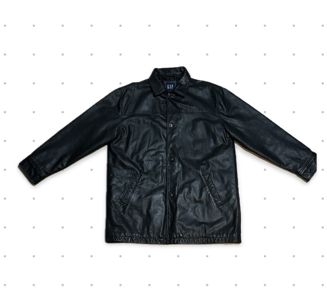 [XL] 빈티지 올드 갭 레더 카코트 블랙 상품이미지2