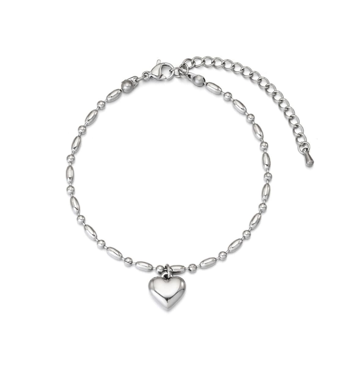 미착용) 앵브록스 하트 팬던트 체인 팔찌 상품이미지4