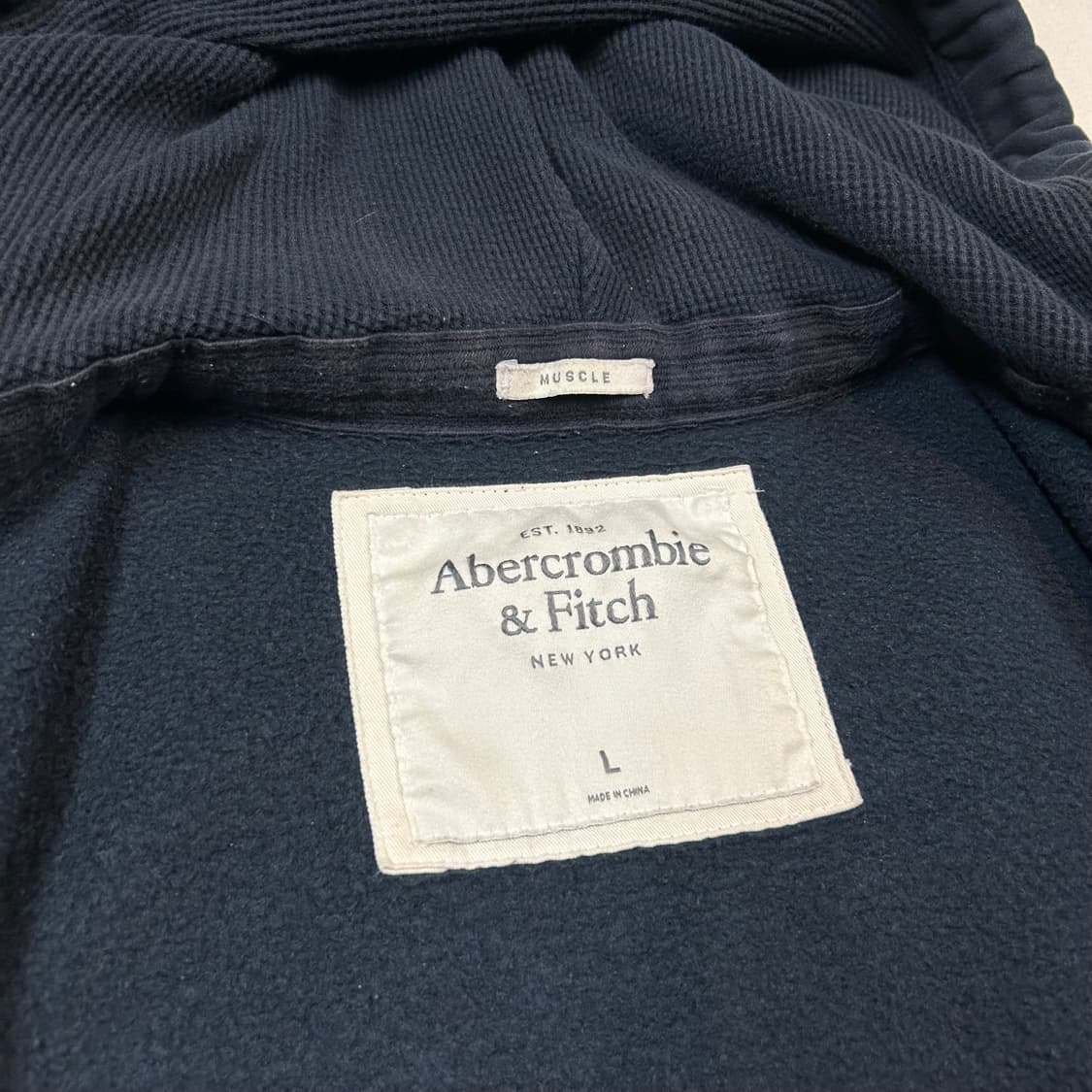 L) 아베크롬비 네이비 써멀 후드집업 상품이미지8