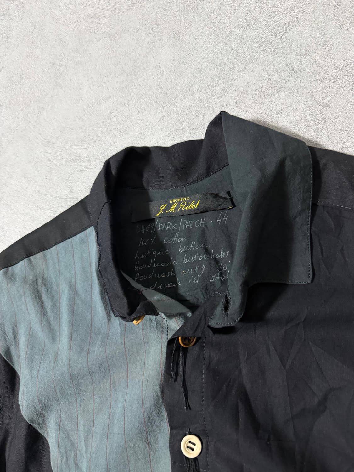 Archivio J.M. Ribot Dark Patchwork Shirt 상품이미지8