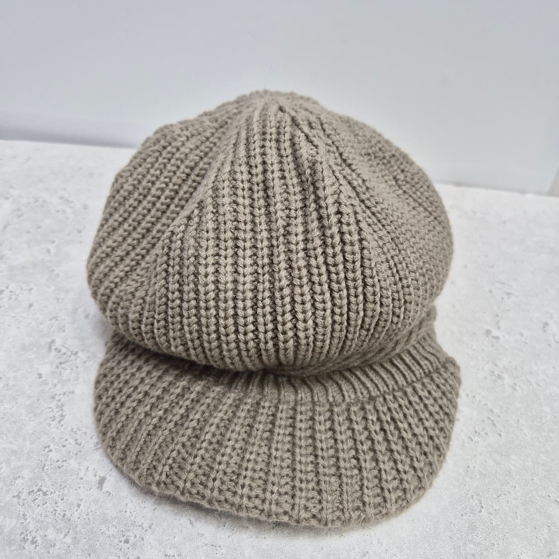 베이지 니트 캡 챙모자 상품이미지3