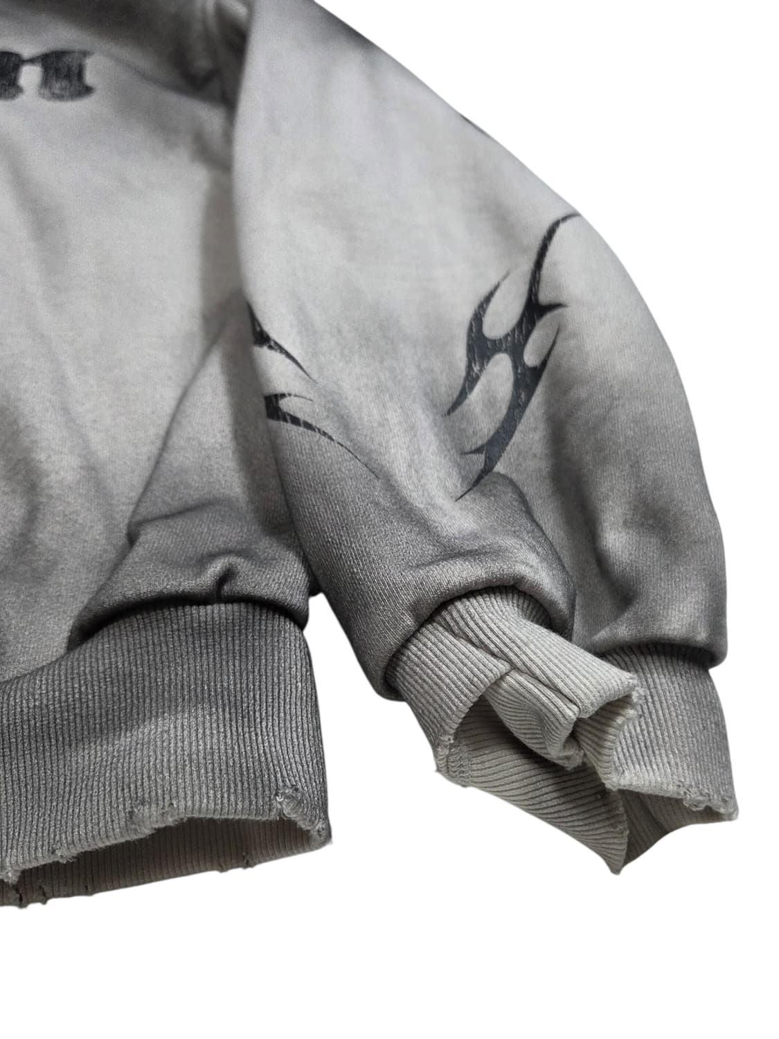 스키즘 인듀싱 라이트그레이 블랙워싱 후드집업 L 상품이미지6