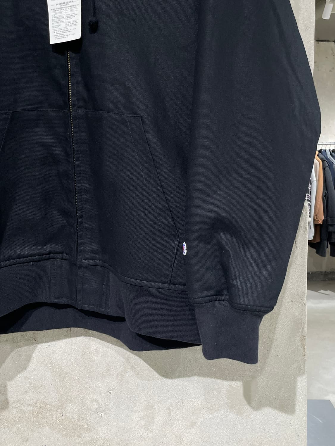 챔피온 블랙 플리스 라이닝 후디 집업 자켓 상품이미지5