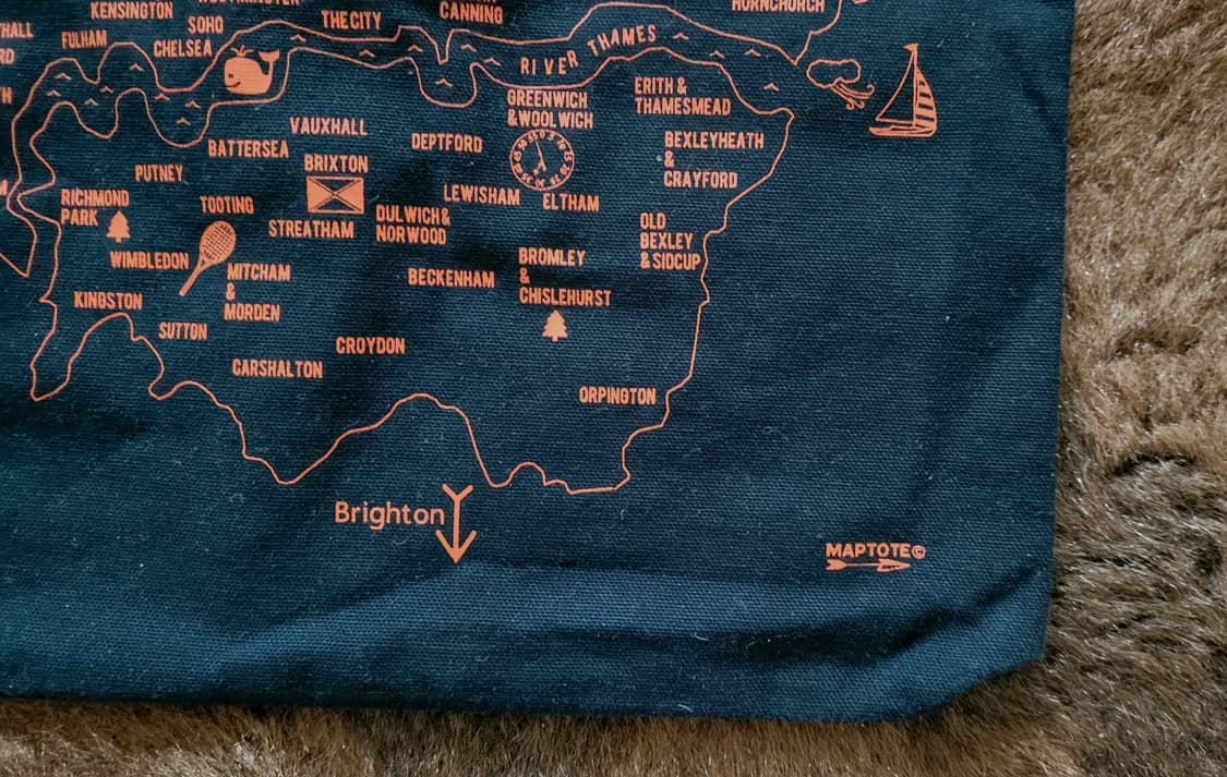 미국 MAPTOTE 런던 지도 캔버스 에코백(남녀공용) 상품이미지3