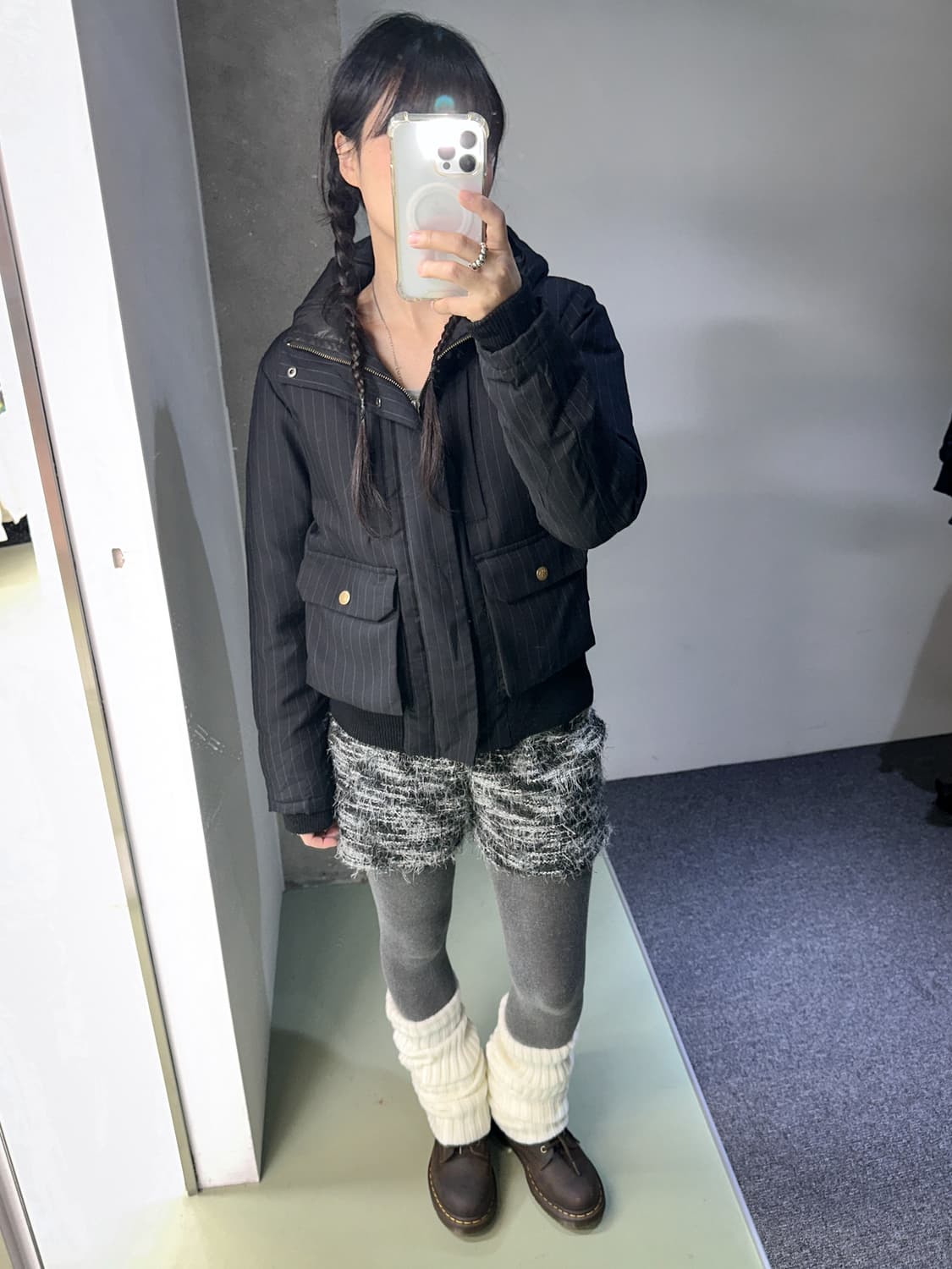 dark navy stripes padded hd jumper 상품이미지7