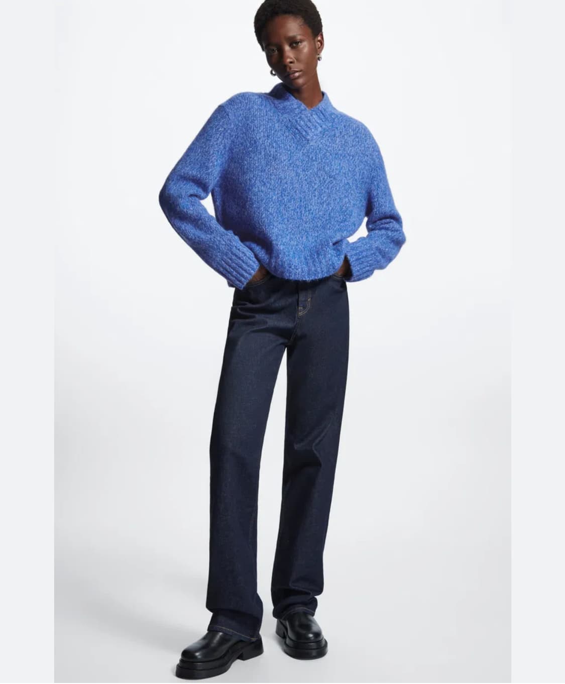 [상태최상] COS 코스 알파카·울 블렌드 니트 스웨터 (라이트 블루) 상품이미지3