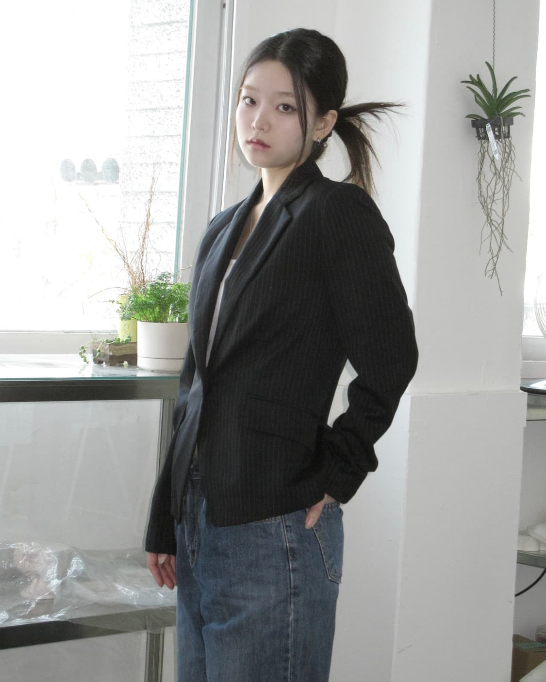 스트라이프 블레이저  상품이미지1