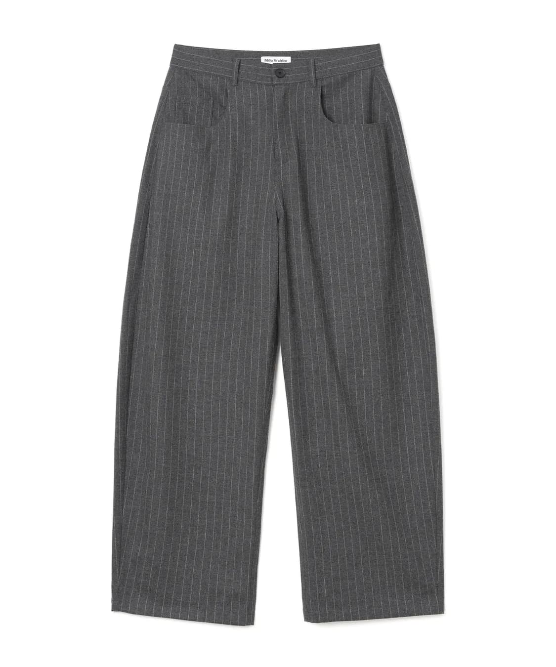 밀로아카이브 리플렉트 스트라이프 울 팬츠[차콜] 상품이미지1
