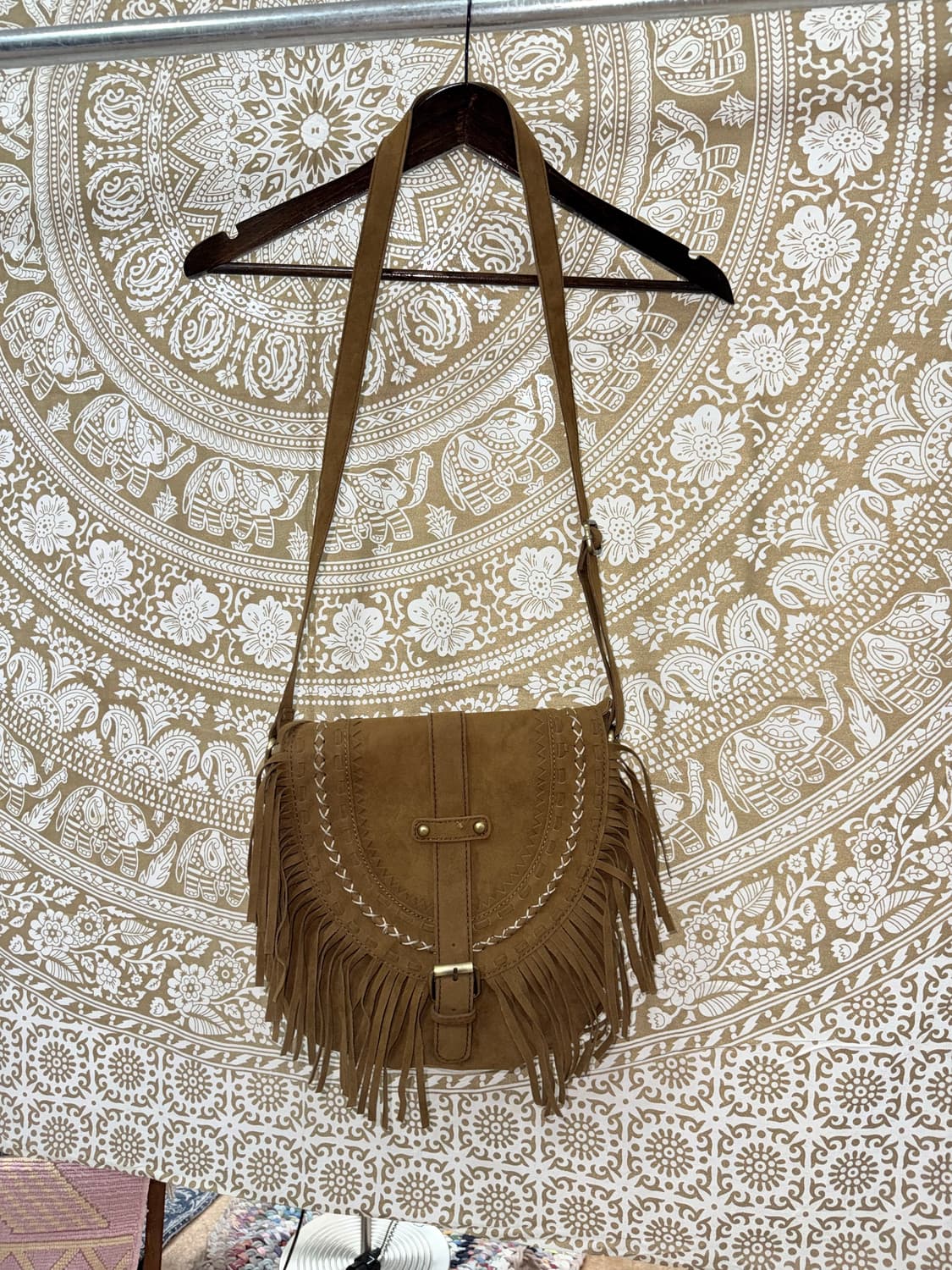 빈티지 보헤미안 웨스턴 스웨이드 크로스백  상품이미지3