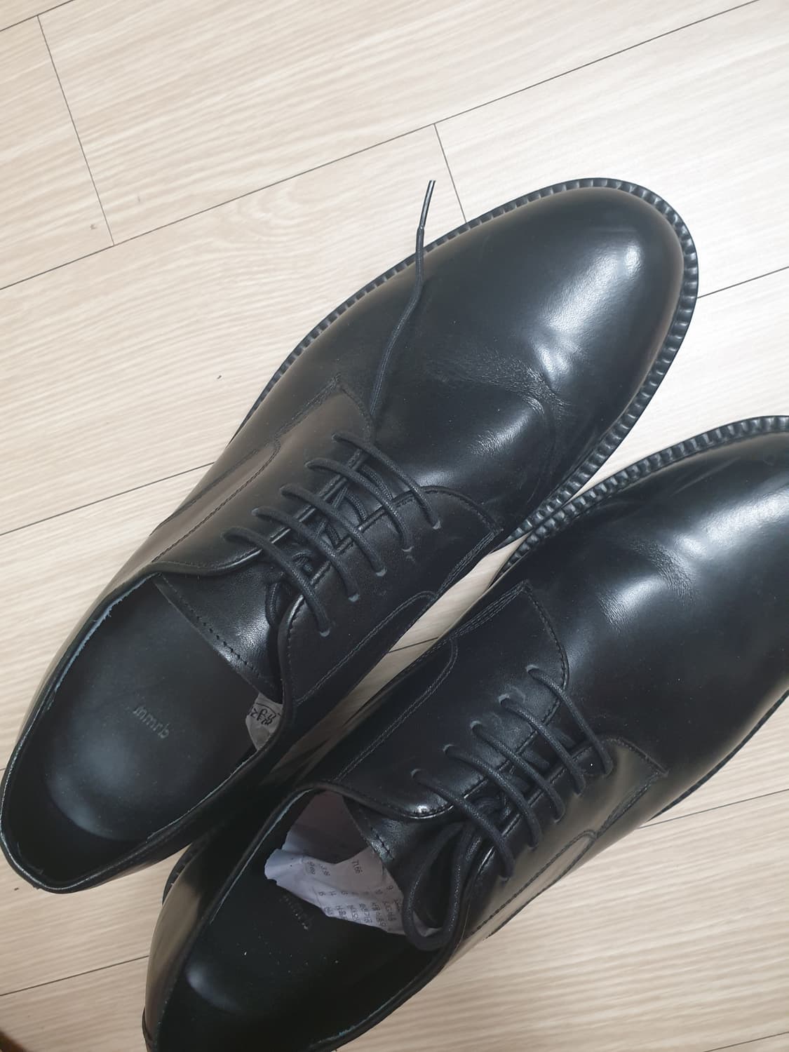 mmrd 검정색 남성용 가죽 더비슈즈(285E) 상품이미지8