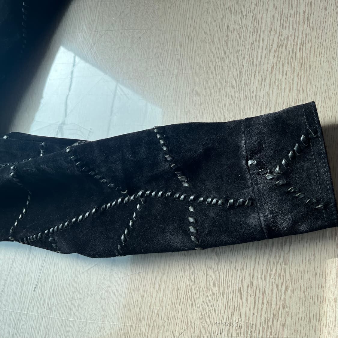 54 생로랑 스티치 스트링 스웨이드 레더 트러커 자켓 상품이미지4