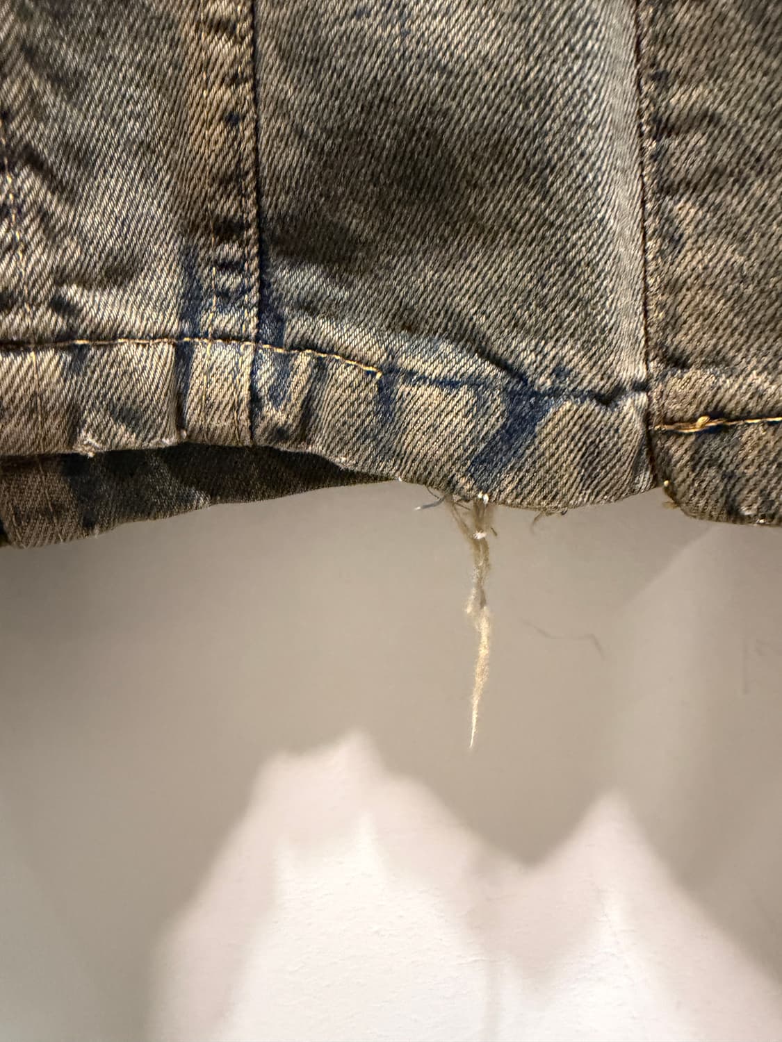 헬무트랭 90s stained 데님 자켓 상품이미지8