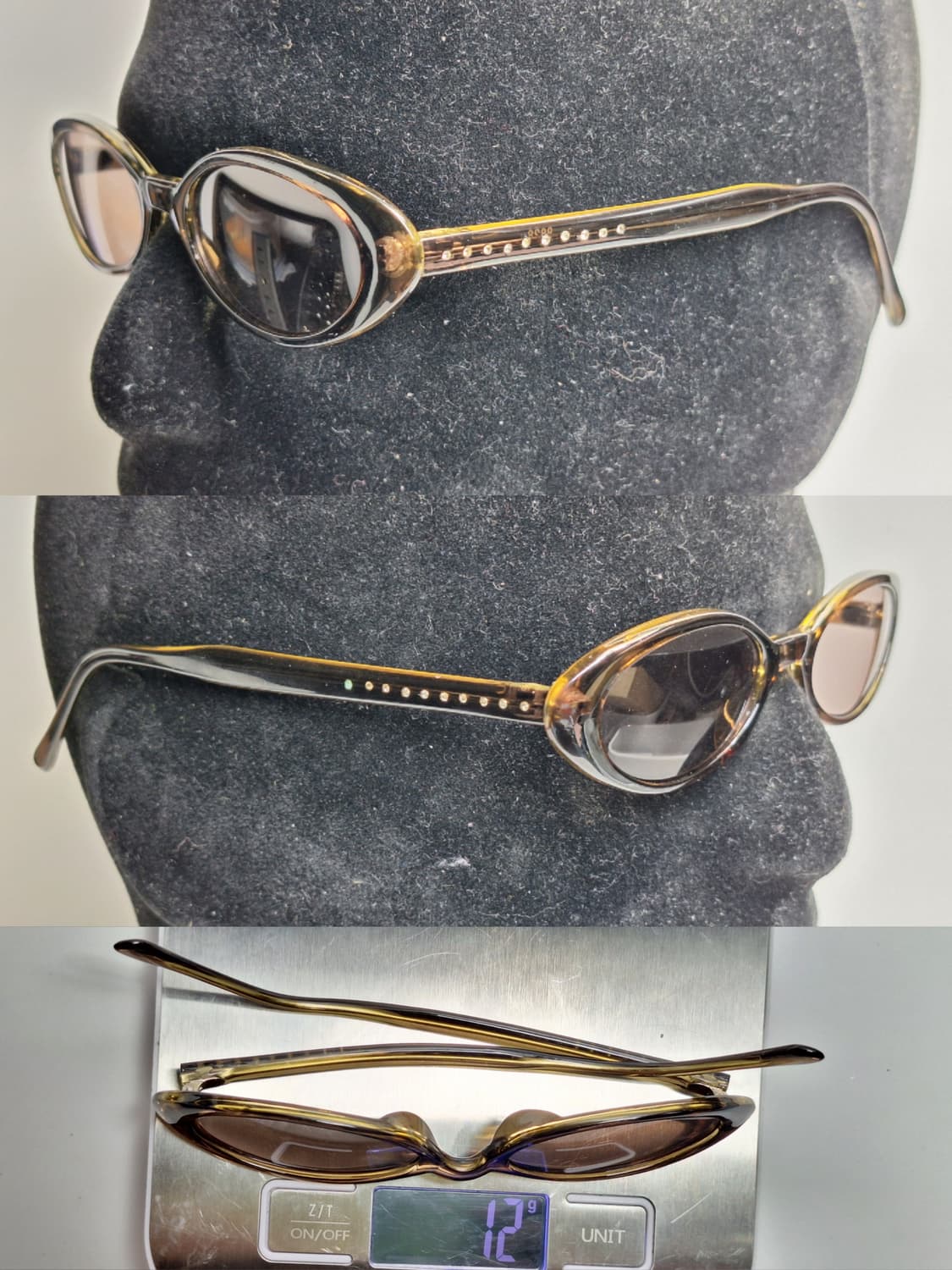 00s 일본 빈티지 보석 장식 긱시크 선글라스 겸 안경테 클래식 레트로  상품이미지2