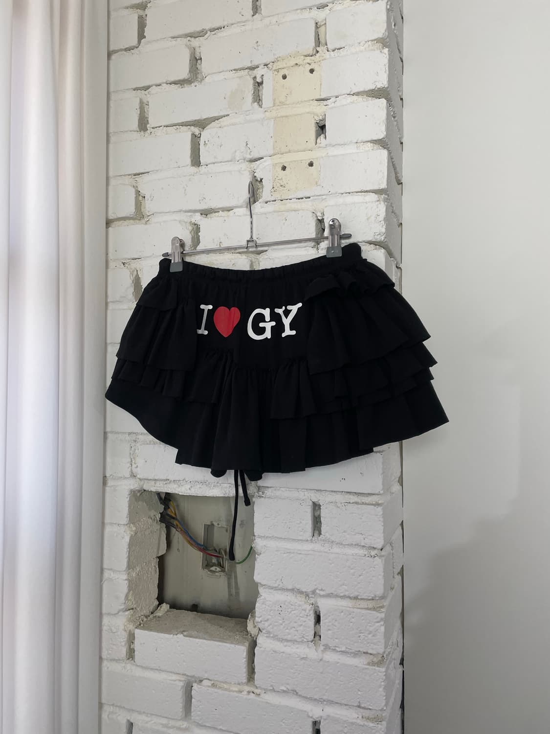 JPN 블랙 캉캉 하트 프릴 스커트 상품이미지1