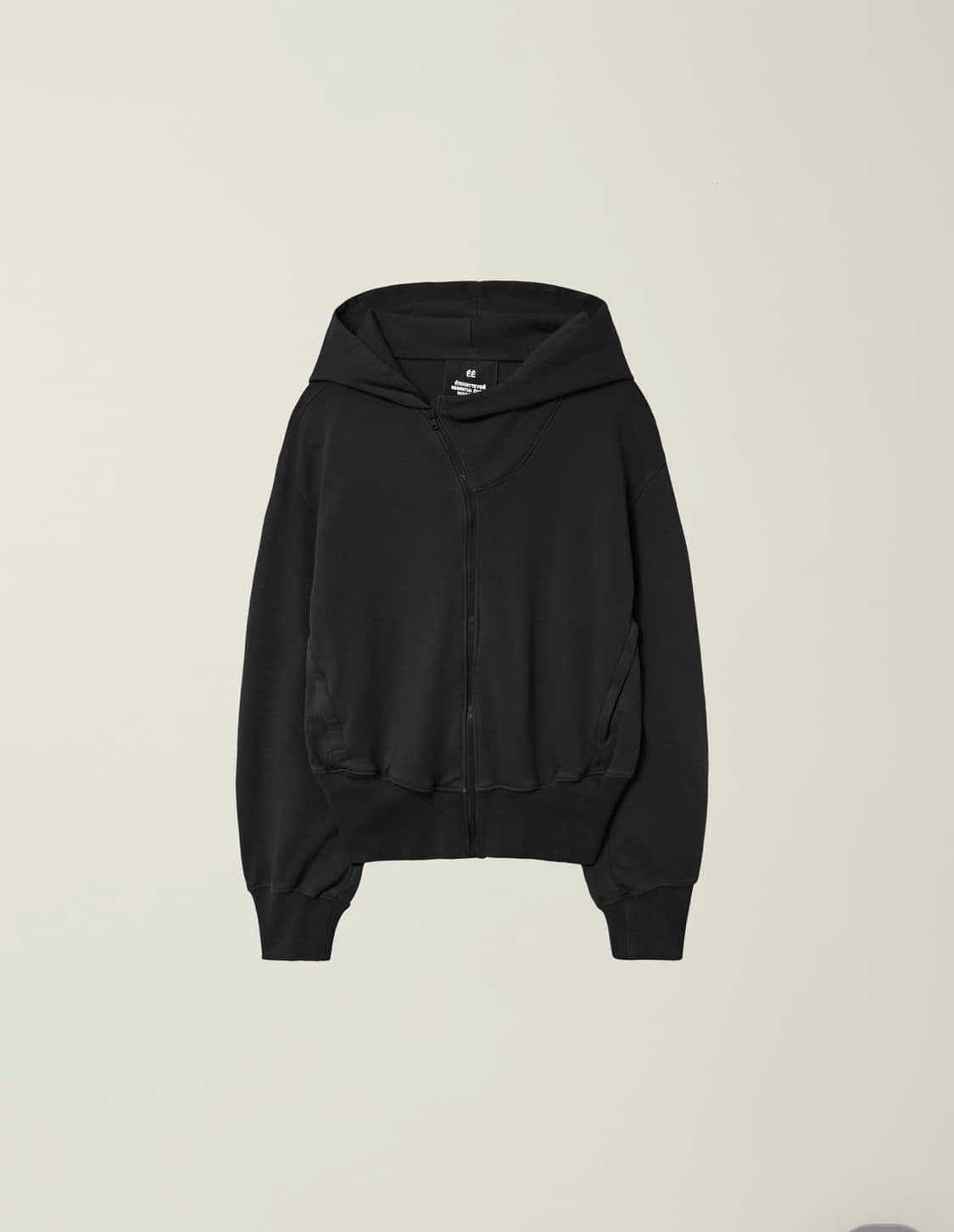 MENS CURVED HOODED COTTON ZIP JACKET 상품이미지1