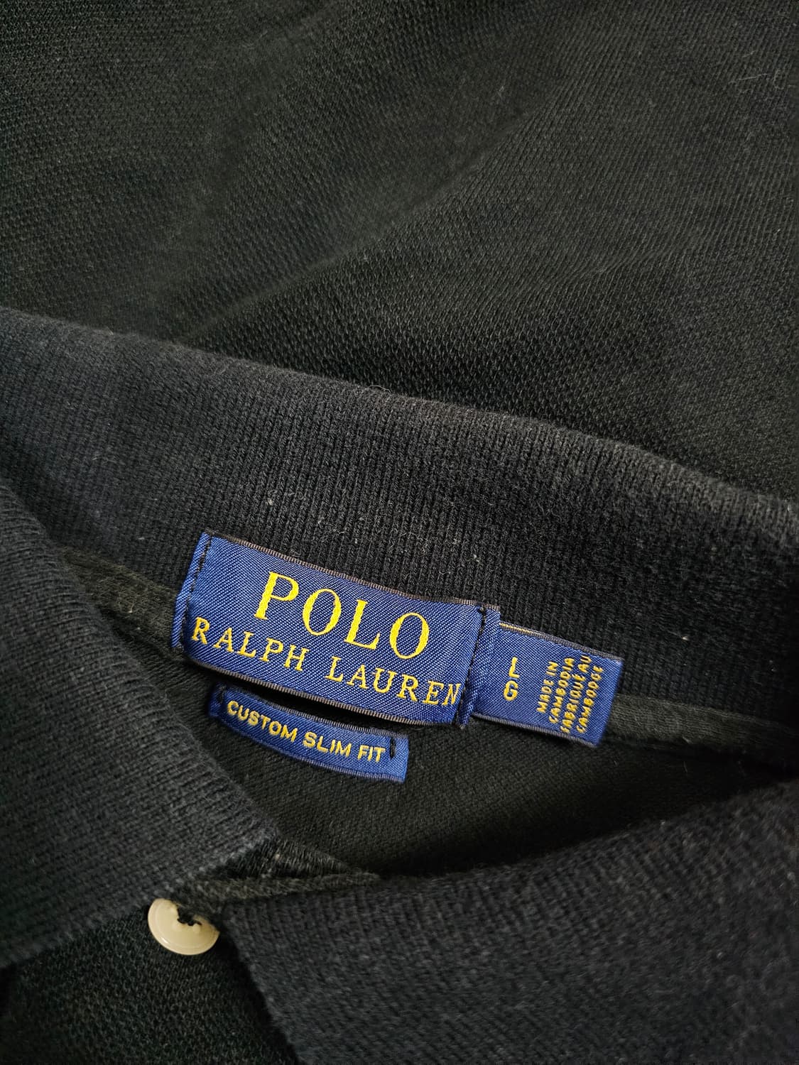 폴로 랄프로렌 긴팔 카라티 블랙 L 상품이미지4