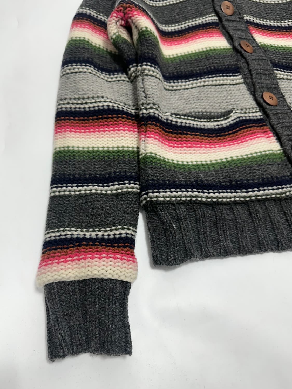 Go Slow Caravan 모 숄카라 니트 가디건 일본빈티지 상품이미지3